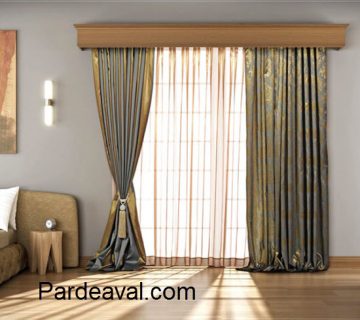 دوخت پرده های ساده و شیک پذیرایی - پرده اول