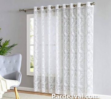 قیمت پارچه پرده های تور گلدار - پرده اول