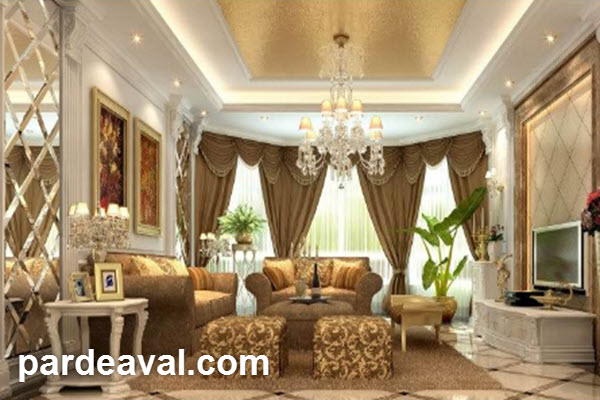 خرید اینترنتی پرده پذیرایی لوکس